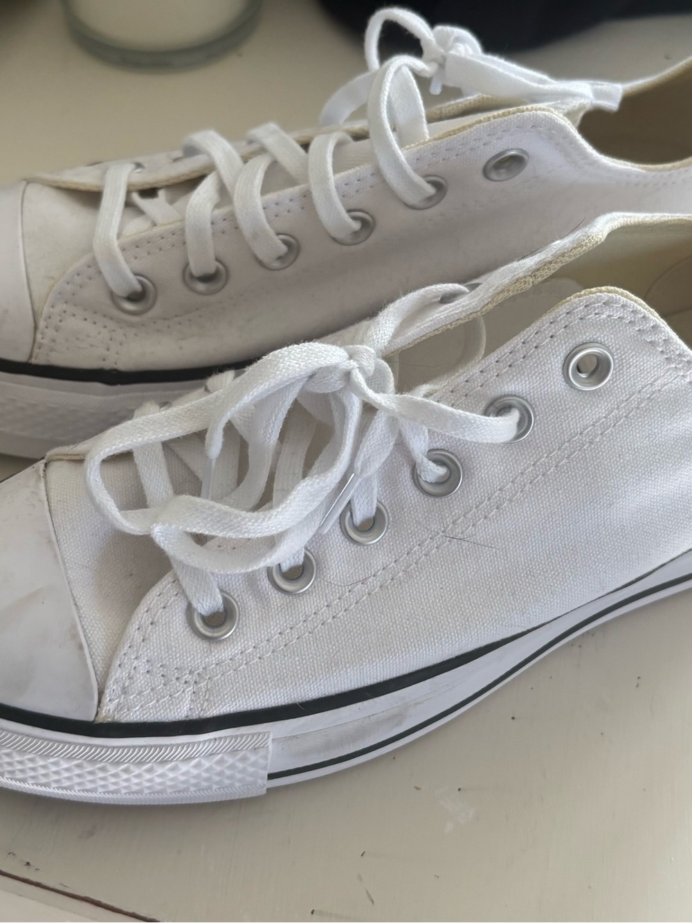 Classic White Women’s Low-Top Canvas Converse Sneakers